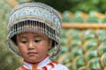 Hill tribe child in traditional clothing at Doi Suthep Royalty Free Stock Photo