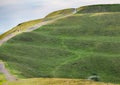 Hill walkers climbing up to Worcestershire Beacon