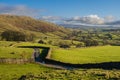 Hill walking the Norber Eratics around Austwick in Craven in  the Yorkshire Dales Royalty Free Stock Photo