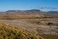 Hill walking the Norber Eratics around Austwick in Craven in  the Yorkshire Dales Royalty Free Stock Photo