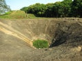 The bomb crater at A1 Hill in Dien Bien Phu, VIETNAM, which was an important battlefield during the Battle of Dien Bien Phu