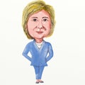 Hillary Clinton Caricature Royalty Free Stock Photo