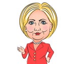 Hillary Clinton Caricature Royalty Free Stock Photo