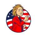 Hillary Clinton Cartoon Speech llustration