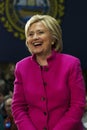 Hillary Clinton Laughing Pink Jacket Royalty Free Stock Photo