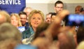 Hillary Clinton Speaks to Machinists at Union Hall Royalty Free Stock Photo