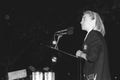 Hillary Rodham Clinton addresses the crowd at a DNC Fundraiser in New York City, 1992