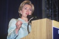 Hillary Rodham Clinton, speaks at the National Caucus of Latino Delegates, at the 2000 Democratic Convention at the Staples Center Royalty Free Stock Photo