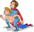 Hillary and Trump Wrestling 2016