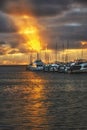 Sunset at Marina at Hillarys Boat Harbour in Hillarys, Western Australia.