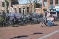 04.18.2023 Hillegom, Netherlands. Hillegom - part of the Duin- en Bollenstreek with many bikes standing in bike parking