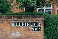 Hillfield Road street sign, London