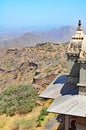 Hills and Countryside at Kumbhalgarh Fort, Kumbhalgarh, Rajasthan, India Royalty Free Stock Photo