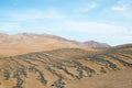 Hills covered with sands in Chilean desert Royalty Free Stock Photo