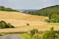 Hills And Golden Fields Royalty Free Stock Photo