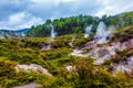 Hills with hot evaporating springs Royalty Free Stock Photo