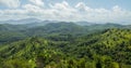 The hills in the Meratus Mountains area of South Borneo