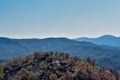 Hills and mountains against clear blue sky