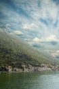 Hills and mountains frame village on the Bay of Kotor