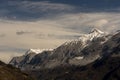 Hills over Bellinzona city from high hill over in spring color fresh morning Royalty Free Stock Photo