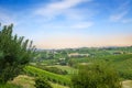 Hills in Piedmont, Italy. Landscape near Calosso, Asti