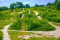 On the green hills there are many different challenging tracks for cycling trials and a race track