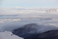 Hills in Slovakia with snow