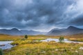 Hills under a stormy sky. Scottish Highlands, United Kingdom