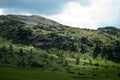 The hills on the Valparola pass on the Dolomites Royalty Free Stock Photo