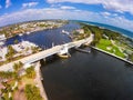 Hillsboro Inlet Bridge; Lighthouse Point, FL Royalty Free Stock Photo