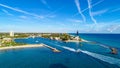 Hillsboro Inlet Lighthouse in  Hillsboro Beach, Florida, USA Royalty Free Stock Photo