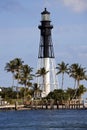 Hillsboro Inlet Lighthouse in Pompano Beach Royalty Free Stock Photo