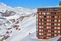 Hotel on snowy mountainside