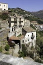 Hillside houses in old town Savoca. City of the Godfather film.