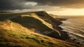 Captivating Headland Photograph Of Danish Hills With Perfect Lighting