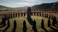 Men Encircled By Black Stones: A Scottish Landscape Inspired Artwork