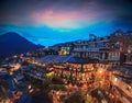 Hillside teahouses in Jiufen, Taiwan Royalty Free Stock Photo