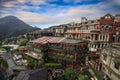 Hillside teahouses in Jiufen, Taiwan. Royalty Free Stock Photo