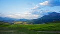 The Qilian mountains at sunset time. Royalty Free Stock Photo