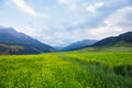 The hillside view of the Qilian mountains.