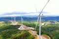 Hillside Wind Farm in Vietnam Royalty Free Stock Photo