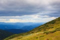 Hillsides and sky