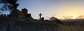 Hilltop Church Dawn Landscape