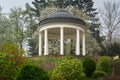 Hilltop Gazebo In Fog