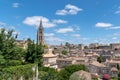 Hilltop town of Saint-Emilion near Bordeaux surrounded by vineyards in France Royalty Free Stock Photo