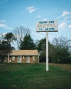 Hilltop View Motel vintage sign, Arrington, Virginia Royalty Free Stock Photo