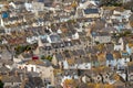 Hilltop view of typical british houses at The Isle of Portland, Dorset County Royalty Free Stock Photo