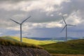 Hilltop wind turbines, Scotland Royalty Free Stock Photo