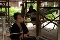 Hilltribe spinning . Royalty Free Stock Photo
