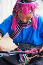 Hilltribe Woman Weaving